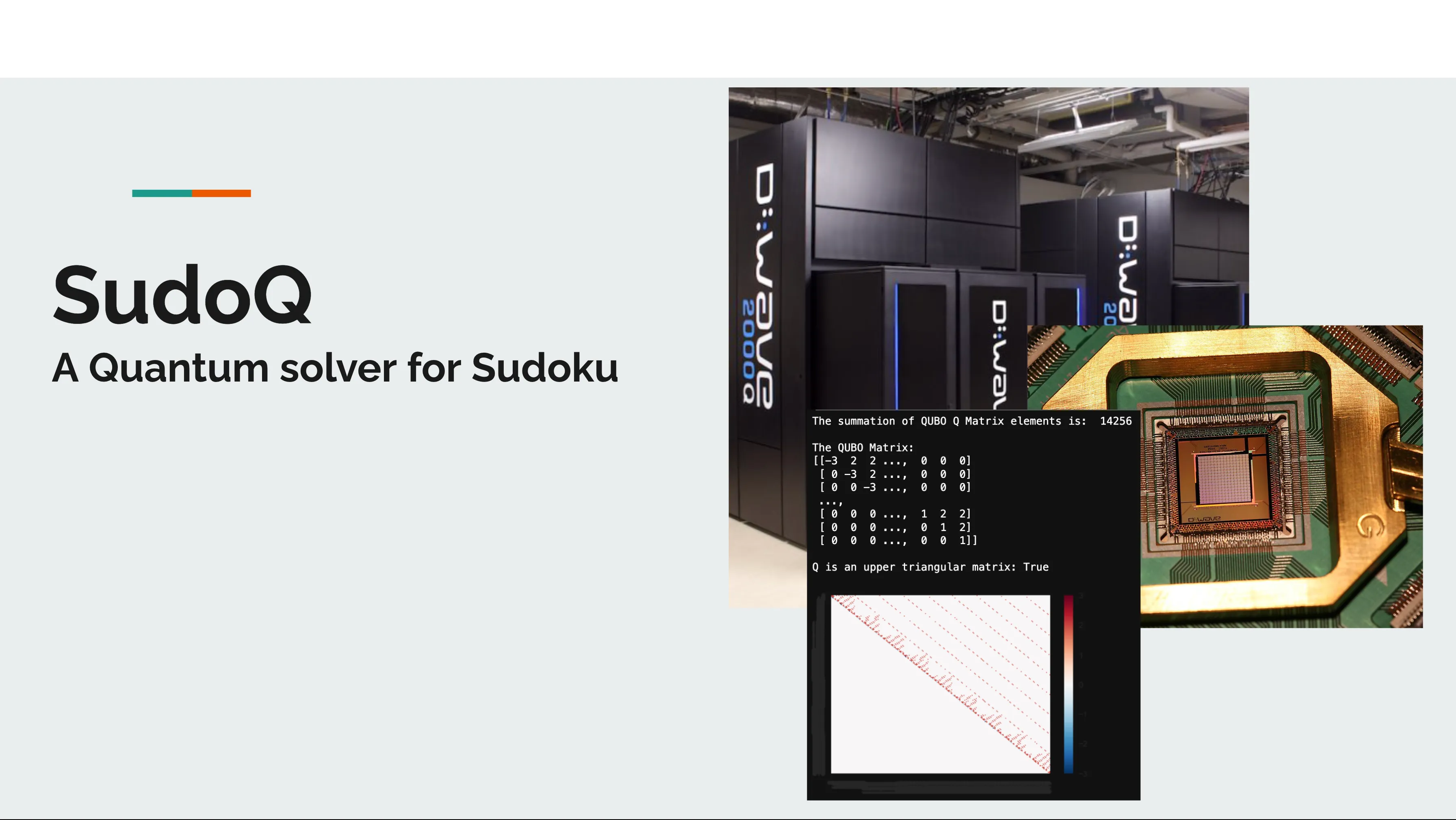A photo of the cover for a presentation about SudoQ.